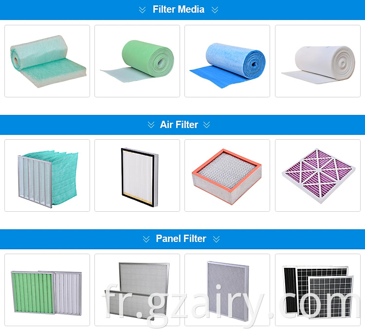 Filtre de coton perforé pour cabine de pulvérisation avec un contrôle de qualité strict